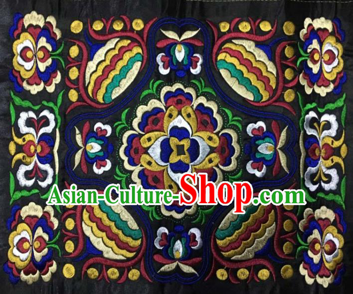 Chinese Traditional National Embroidered Pomegranate Flower Applique Dress Patch Embroidery Cloth Accessories