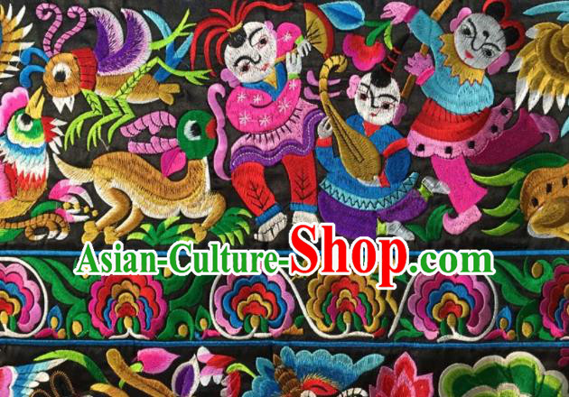 Chinese Traditional National Embroidered Mandarin Duck Applique Dress Patch Embroidery Cloth Accessories