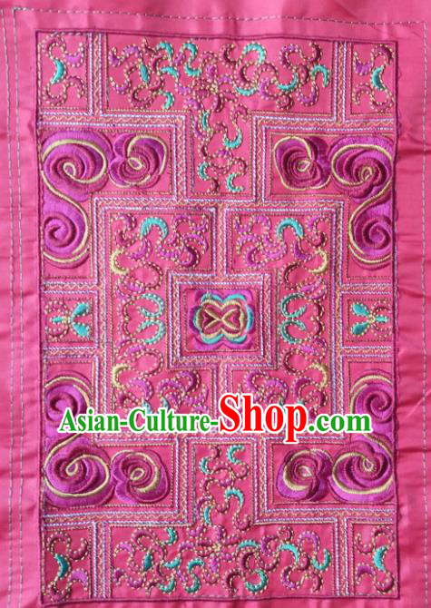 Chinese Traditional Embroidered Pink Applique National Dress Patch Embroidery Cloth Accessories