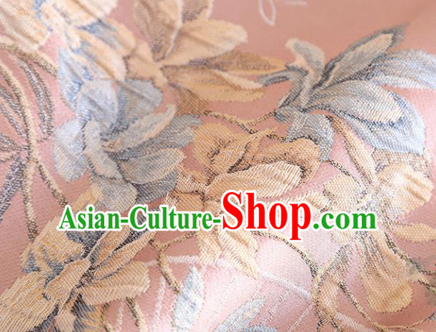 Chinese Traditional Tang Suit Printing Pink Jacket National Costume Qipao Upper Outer Garment for Women