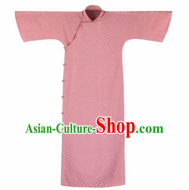 Traditional Chinese National Pink Qipao Dress Tang Suit Cheongsam Costume for Women
