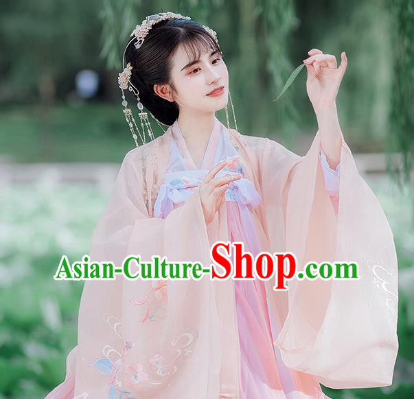 Traditional Chinese Tang Dynasty Imperial Consort Hanfu Dress Ancient Royal Princess Historical Costumes for Women