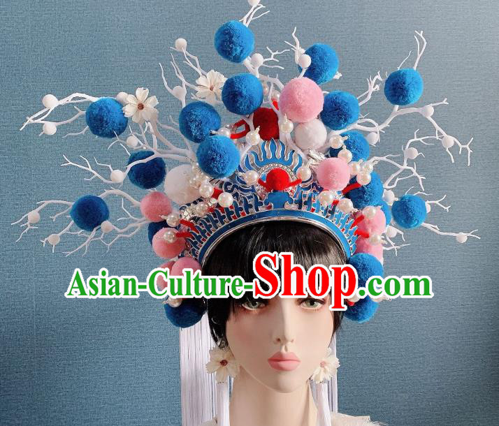 Traditional Chinese Deluxe Phoenix Coronet Hair Accessories Halloween Stage Show Headdress for Women