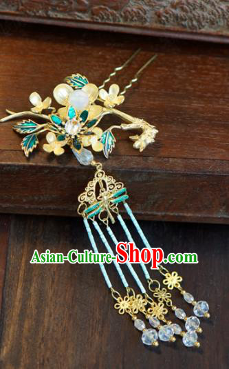 Traditional Chinese Ancient Bride Hair Clip Hanfu Court Queen Hairpins Handmade Hair Accessories for Women