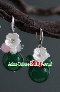 Traditional Chinese Handmade Court Green Ear Accessories Classical Earrings for Women