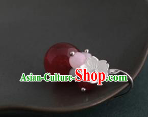 Traditional Chinese Handmade Court Red Ear Accessories Classical Earrings for Women