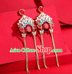 Traditional Chinese Handmade Court Ear Accessories Classical Peking Opera Earrings for Women