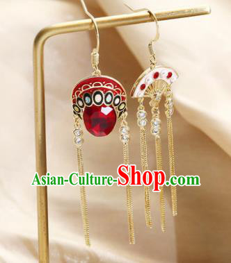 Traditional Chinese Classical Peking Opera Earrings Handmade Court Ear Accessories for Women
