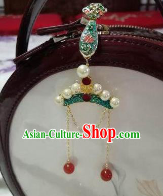Traditional Chinese Handmade Court Blueing Brooch Jewelry Accessories Ancient Princess Breastpin for Women