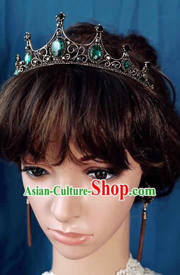 Handmade Baroque Princess Black Royal Crown Children Hair Accessories for Kids