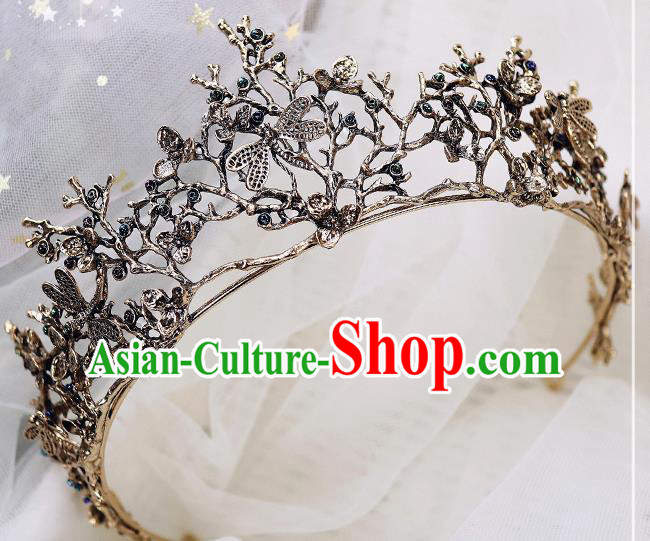 Handmade Baroque Princess Dragonfly Royal Crown Children Hair Accessories for Kids
