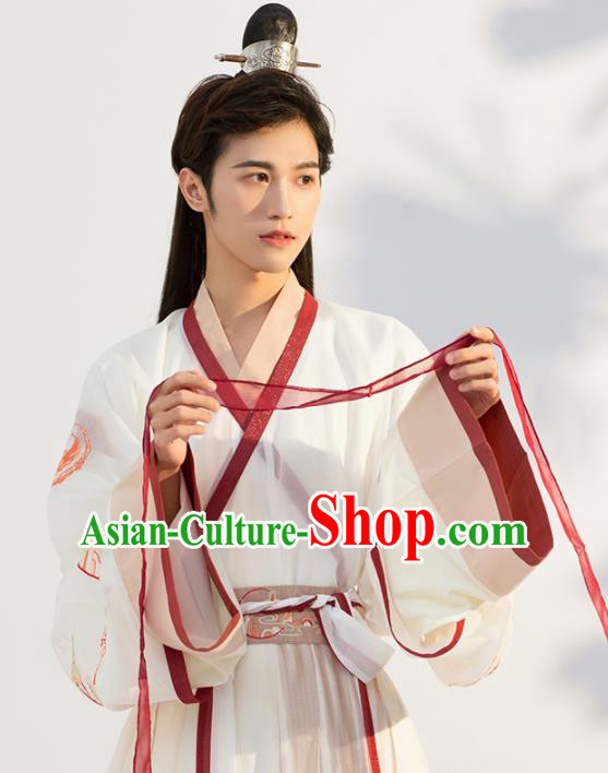Traditional Chinese Jin Dynasty Royal Prince Replica Costumes Ancient Nobility Childe Hanfu Clothing for Men