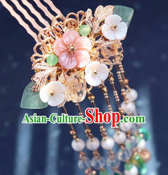 Traditional Chinese Hanfu Tassel Hair Comb Ancient Court Princess Hairpins Hair Accessories for Kids