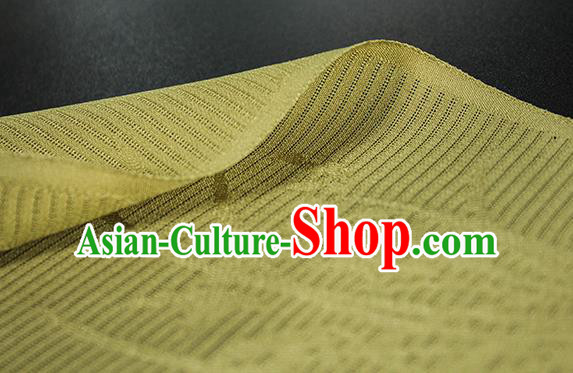 Traditional Chinese Classical Orchid Pattern Yellow Silk Fabric Ancient Hanfu Dress Silk Cloth