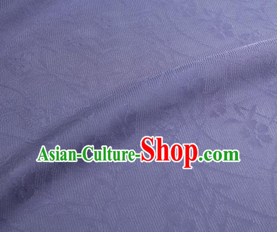 Traditional Chinese Classical Orchid Pattern Violet Silk Fabric Ancient Hanfu Dress Silk Cloth