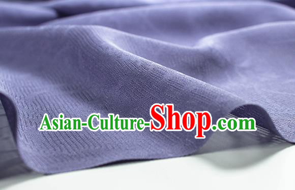 Traditional Chinese Classical Orchid Pattern Violet Silk Fabric Ancient Hanfu Dress Silk Cloth