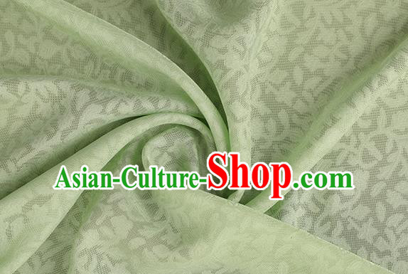 Traditional Chinese Classical Twine Pattern Light Green Silk Fabric Ancient Hanfu Dress Silk Cloth