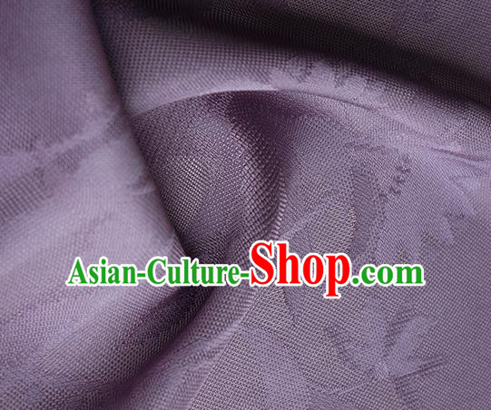Traditional Chinese Classical Calyx Pattern Purple Silk Fabric Ancient Hanfu Dress Silk Cloth