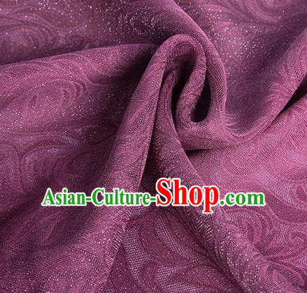 Traditional Chinese Classical Pattern Wine Red Silk Fabric Ancient Hanfu Dress Silk Cloth
