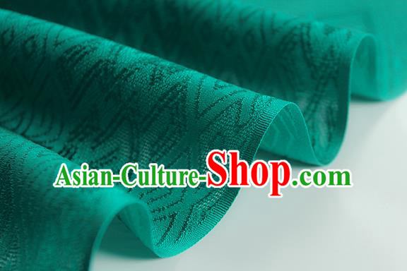 Traditional Chinese Classical Lucky Pattern Green Silk Fabric Ancient Hanfu Dress Silk Cloth