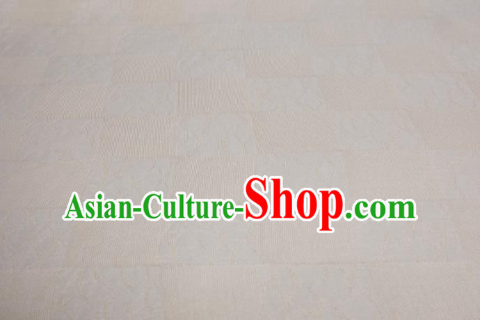 Traditional Chinese Classical Pattern Beige Silk Fabric Ancient Hanfu Dress Silk Cloth