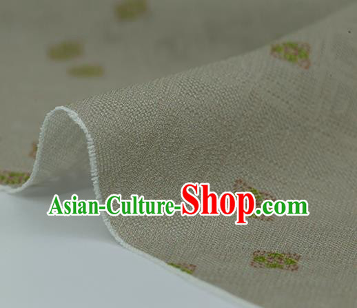Traditional Chinese Classical Flowers Pattern Grey Silk Fabric Ancient Hanfu Dress Silk Cloth