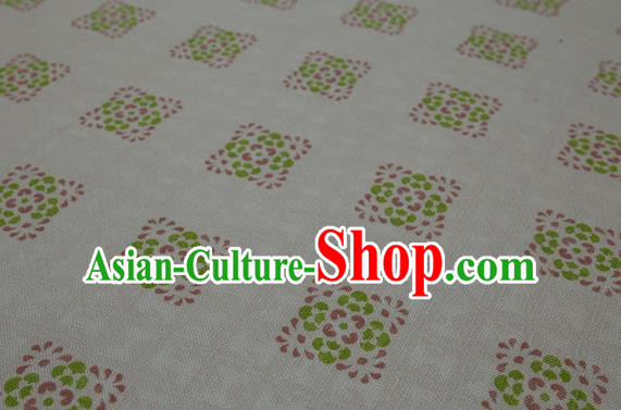 Traditional Chinese Classical Flowers Pattern Grey Silk Fabric Ancient Hanfu Dress Silk Cloth