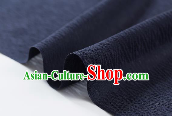 Traditional Chinese Classical Rhombus Pattern Design Navy Silk Fabric Ancient Hanfu Dress Silk Cloth