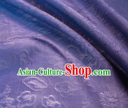 Traditional Chinese Classical Riverstones Pattern Design Purple Silk Fabric Ancient Hanfu Dress Silk Cloth