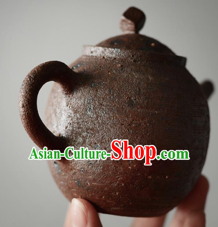 Traditional Chinese Handmade Kung Fu Pottery Teapot Red Clay Tea Kettle