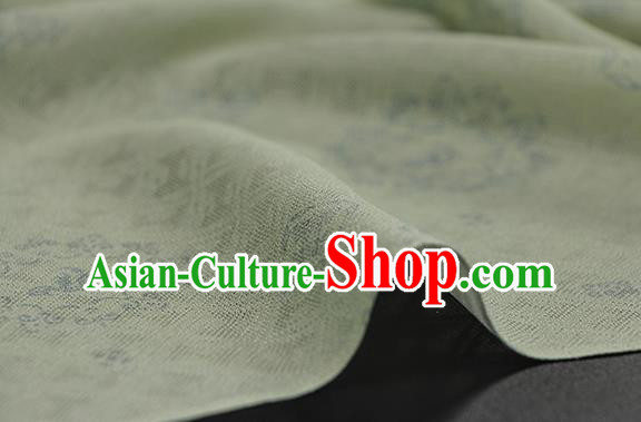 Traditional Chinese Classical Rosette Pattern Light Green Silk Fabric Ancient Hanfu Silk Cloth