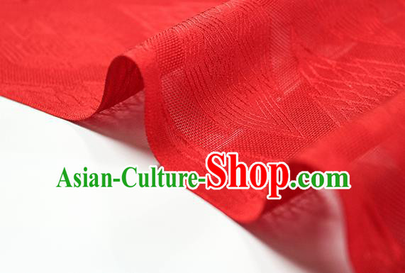 Traditional Chinese Classical Rhombus Pattern Red Silk Fabric Ancient Hanfu Dress Silk Cloth