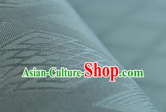 Traditional Chinese Classical Rhombus Pattern Blue Grey Silk Fabric Ancient Hanfu Dress Silk Cloth