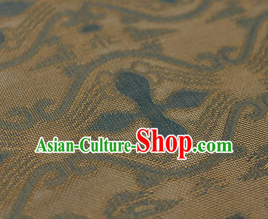 Traditional Chinese Classical Pattern Brown Silk Fabric Ancient Hanfu Dress Silk Cloth