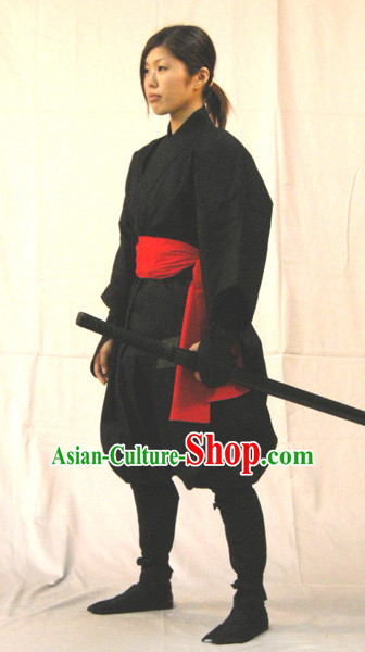 Ancient Asian Japanese Ninja Costume Fighter Costumes Complete Set for Men or Women