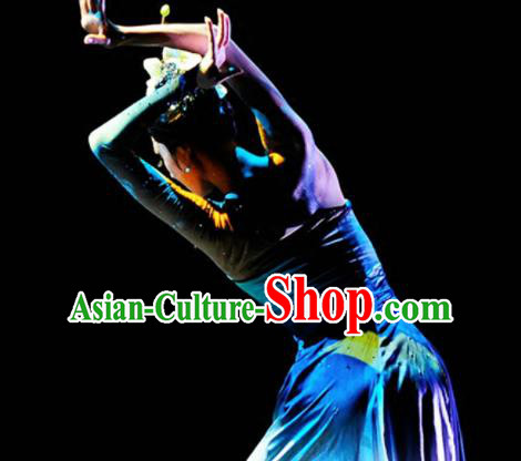 Traditional Chinese Classical Dance Competition Costumes Orchid Dance Stage Show Dress for Women