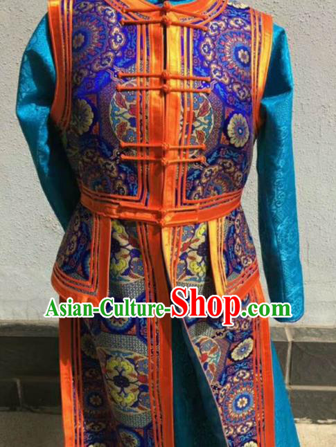 Chinese Traditional Mongol Nationality Costumes Mongolian Ethnic Wedding Clothing Complete Set for Women for Men