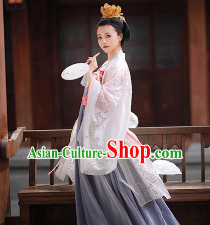 Asian Chinese Tang Dynasty Imperial Concubine Hanfu Dress Traditional Ancient Peri Princess Costumes for Women