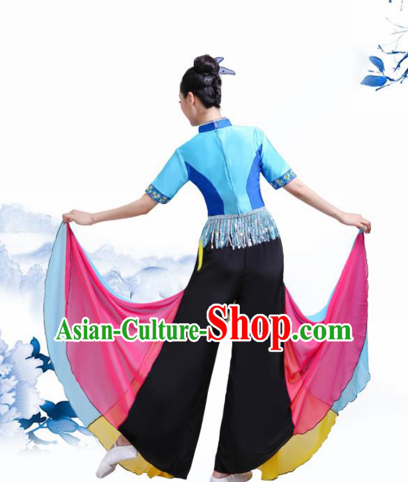 Chinese Traditional Folk Dance Yangko Outfits Drum Dance Classical Dance Costume for Women