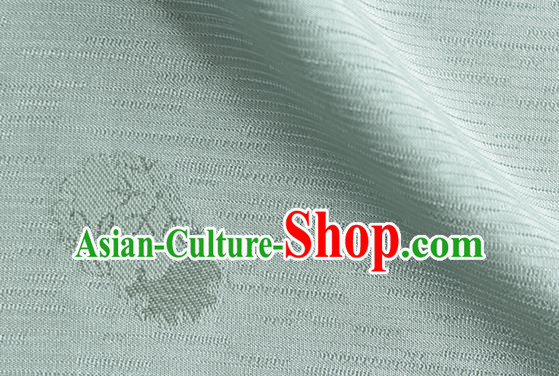 Traditional Chinese Classical Flowers Pattern Design Grey Silk Fabric Ancient Hanfu Dress Silk Cloth