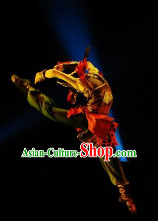 Chinese Traditional Classical Dance Outfits Drum Dance General Group Dance Costume for Men