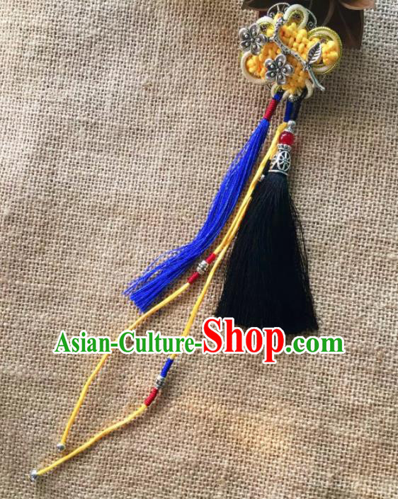 Chinese Traditional Ethnic Tassel Brooch Accessories Nationality Breastpin for Women