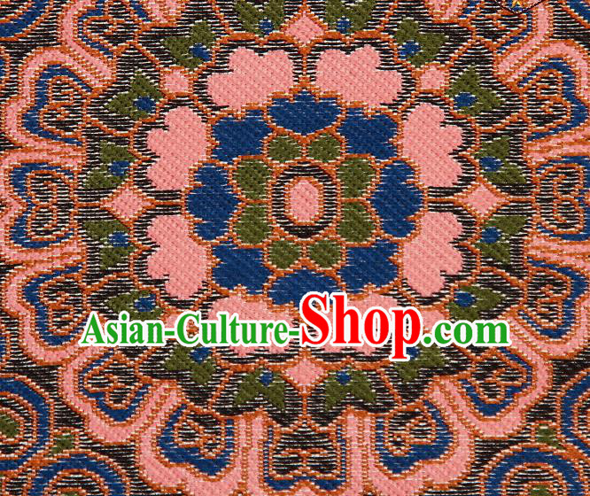 Asian Chinese Traditional Pattern Brocade Buddhism Satin Fabric Chinese Silk Material