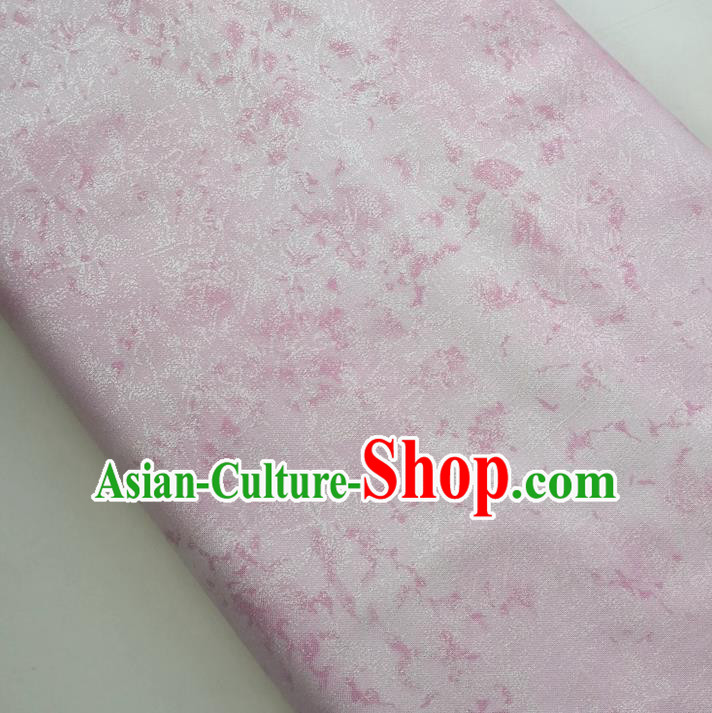 Traditional Chinese Classical Pattern Light Pink Brocade Fabric Ancient Hanfu Cheongsam Silk Cloth