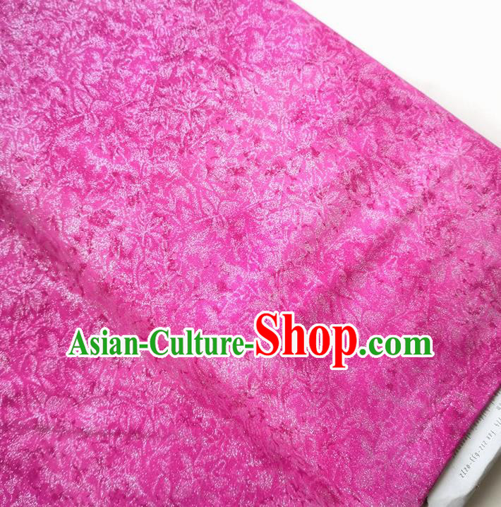 Traditional Chinese Classical Pattern Rosy Brocade Fabric Ancient Hanfu Cheongsam Silk Cloth