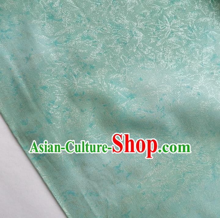 Traditional Chinese Cheongsam Classical Pattern Blue Brocade Fabric Ancient Hanfu Silk Cloth