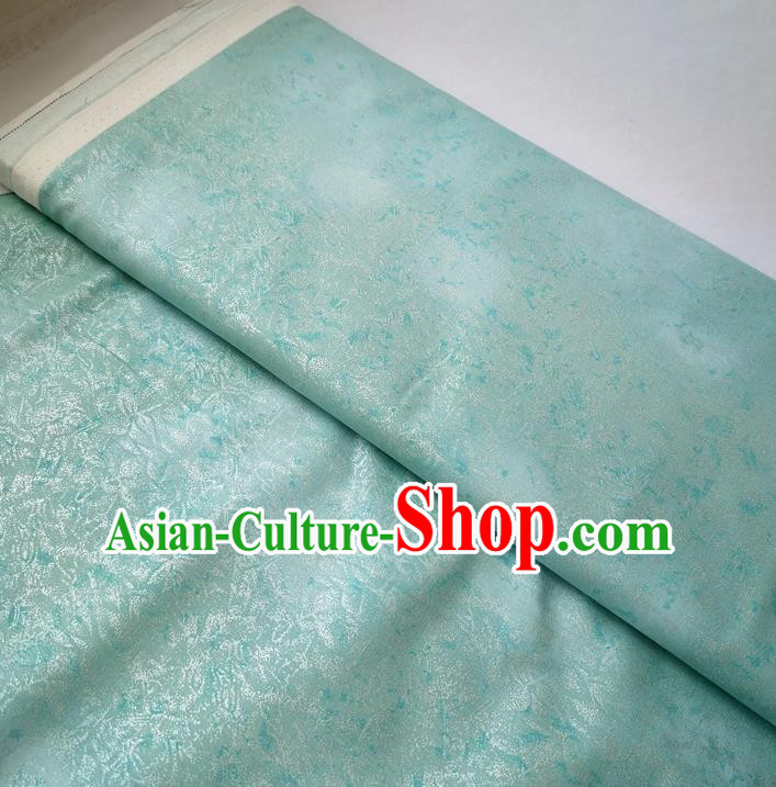 Traditional Chinese Cheongsam Classical Pattern Blue Brocade Fabric Ancient Hanfu Silk Cloth