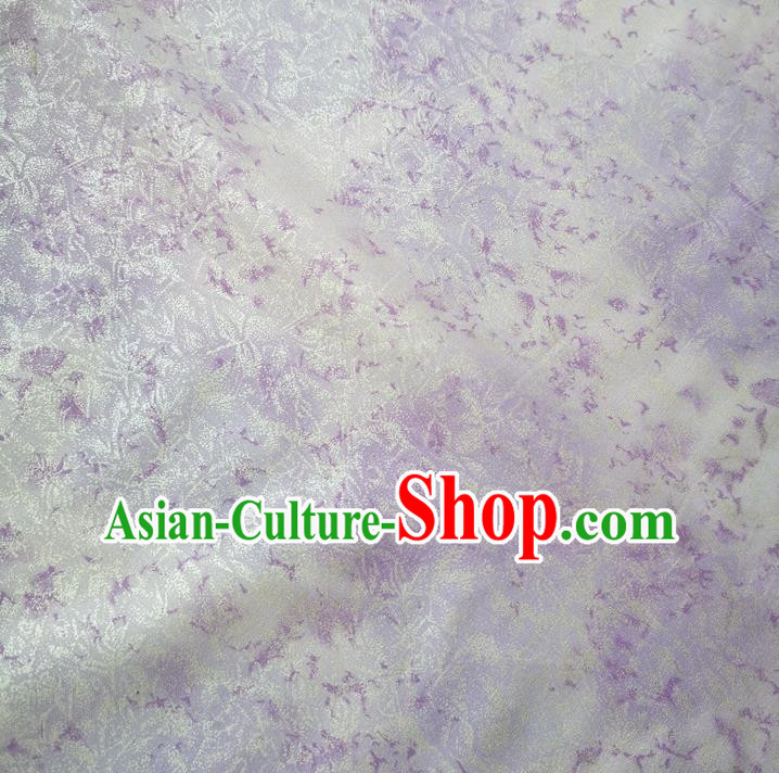 Traditional Chinese Cheongsam Classical Pattern Lilac Brocade Fabric Ancient Hanfu Silk Cloth