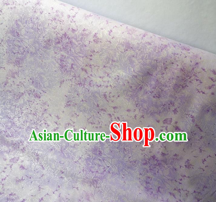 Traditional Chinese Cheongsam Classical Pattern Lilac Brocade Fabric Ancient Hanfu Silk Cloth