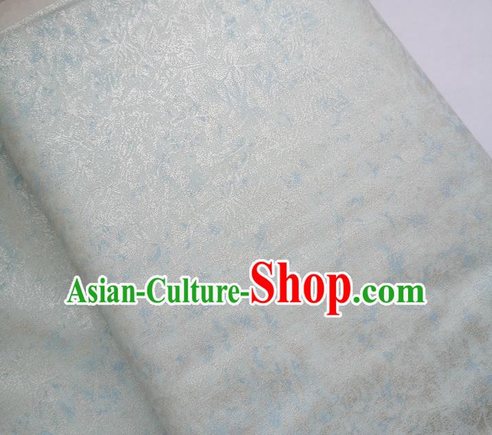 Traditional Chinese Cheongsam Classical Light Blue Pattern Brocade Fabric Ancient Hanfu Silk Cloth